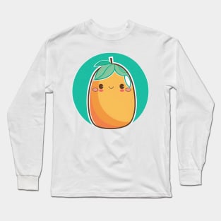 Cute Kawaii Papaya Sticker - Adorable Cartoon Fruit Illustration - Perfect for Papaya Lovers, Kawaii Fans, and Tropical Fruit Enthusiasts - inspired by Herczeg Timea Long Sleeve T-Shirt